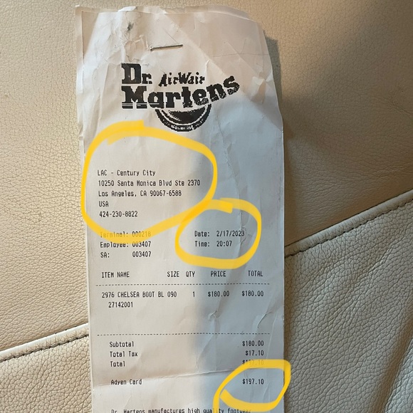 Brand NEW, never been used before Dr. Martens boots. Receipt and box available. - Picture 3 of 7